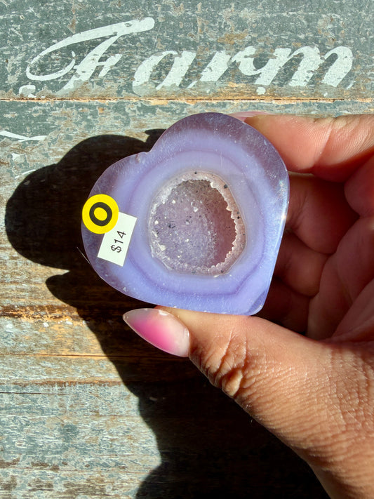 Druzy Agate Heart | Opt O