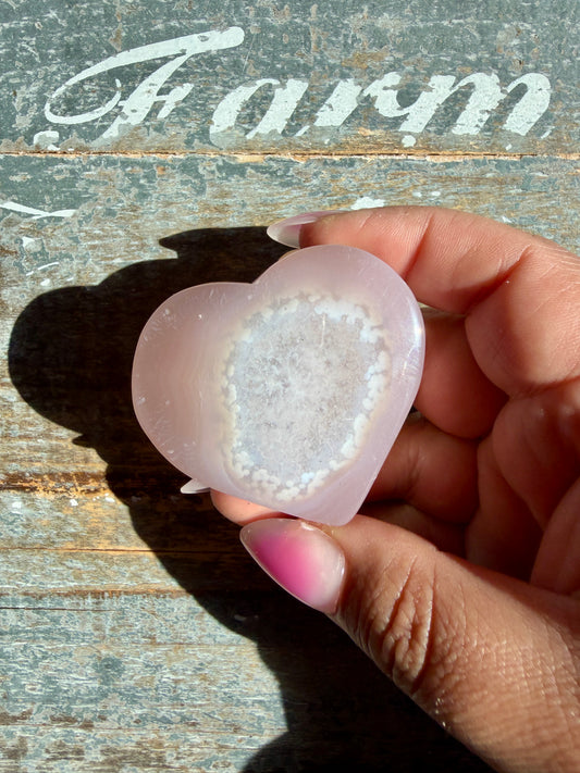 Druzy Agate Heart | Opt L