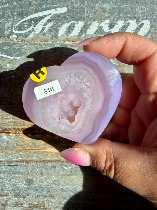 Druzy Agate Heart | Opt R