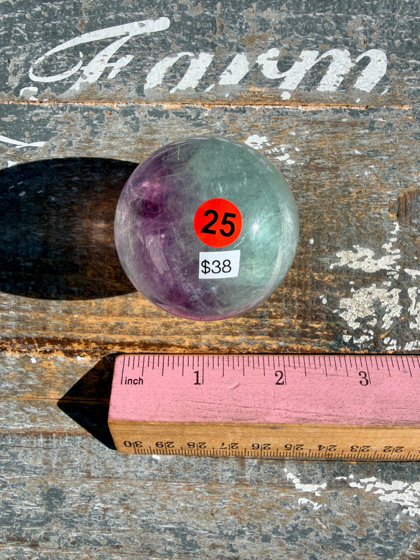 Gorgeous Stormy Water Fluorite Sphere | Opt 25