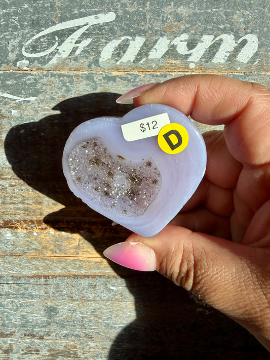 Druzy Agate Heart | Opt D