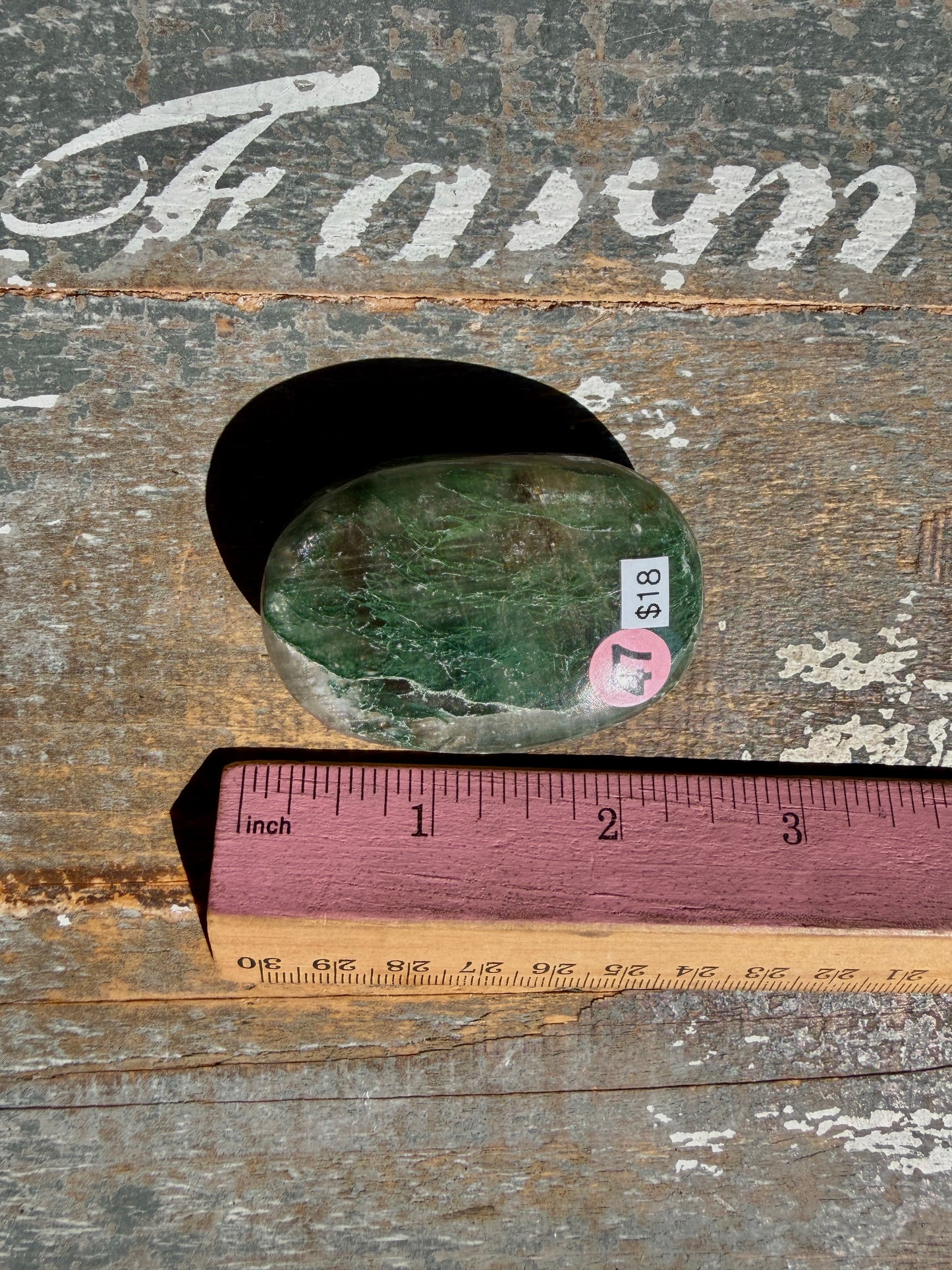 Gorgeous Optical Calcite + Moss Agate Combo Mineral Palm Stone | India | Opt 47