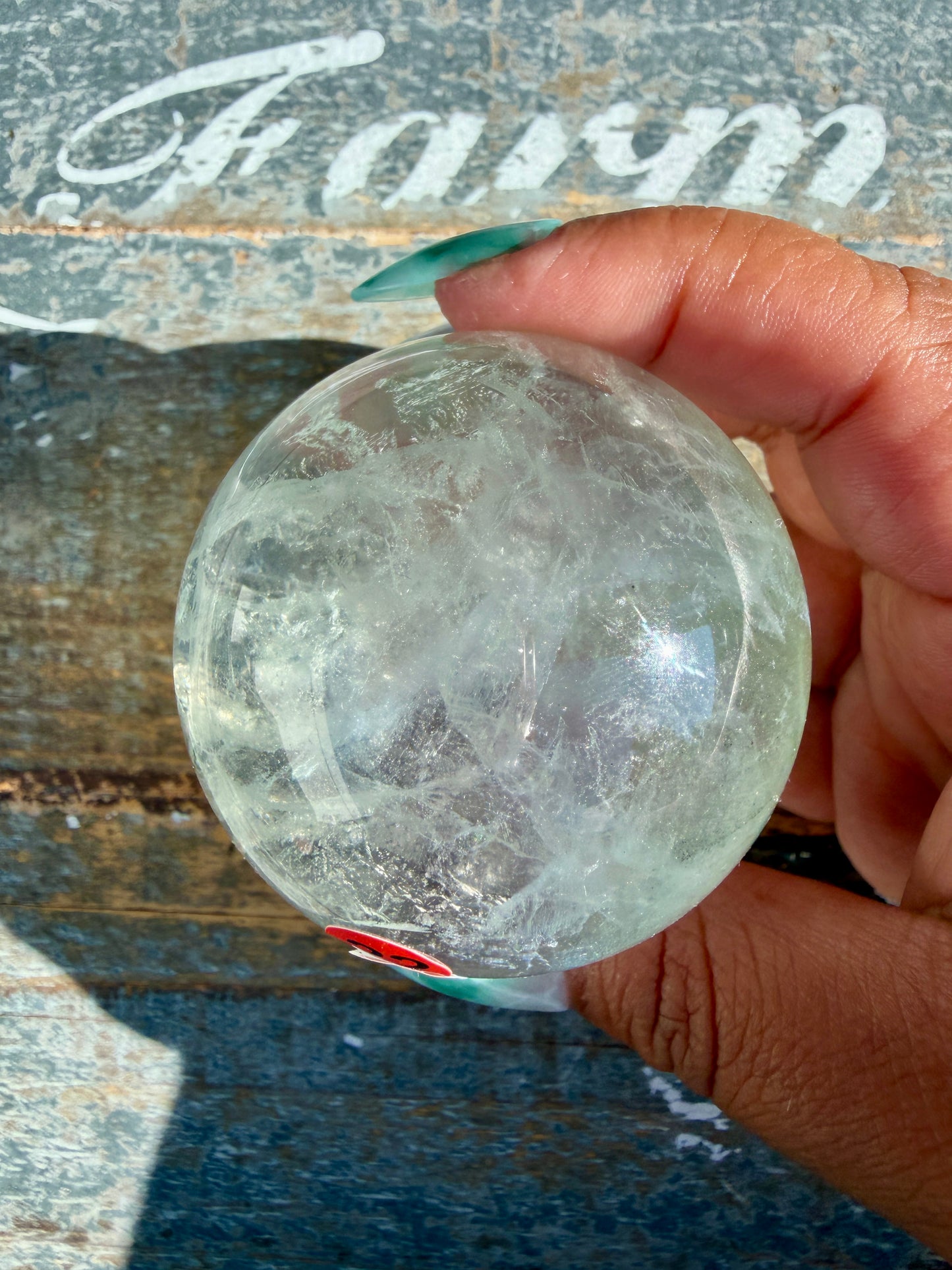Gorgeous Stormy Water Fluorite Sphere | Opt 22