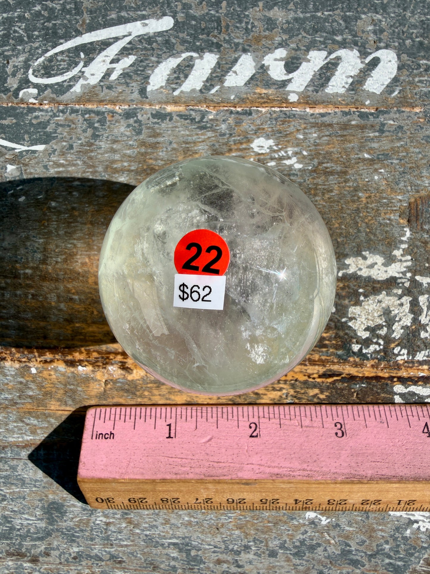 Gorgeous Stormy Water Fluorite Sphere | Opt 22