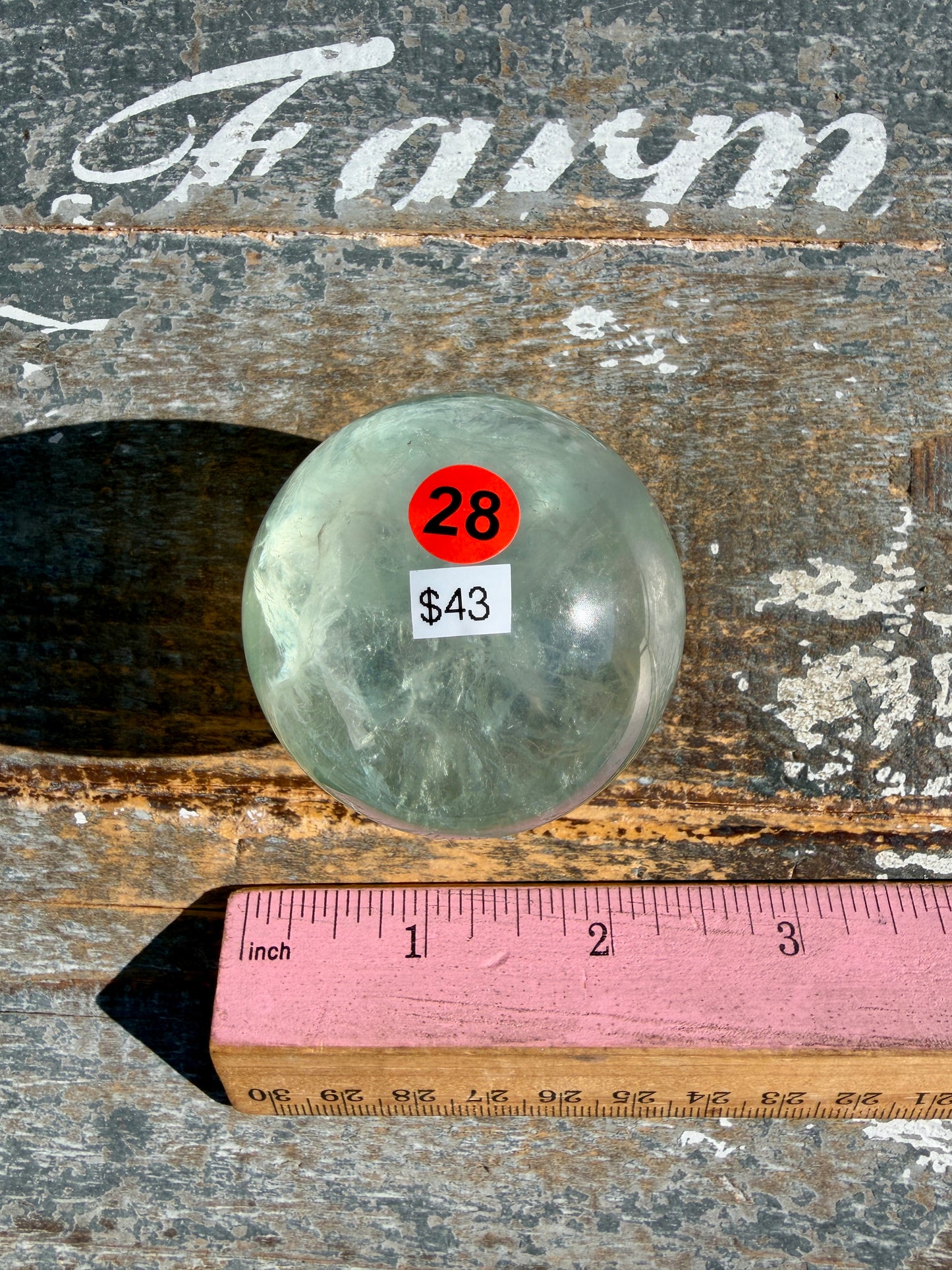 Gorgeous Stormy Water Fluorite Sphere | Opt 28