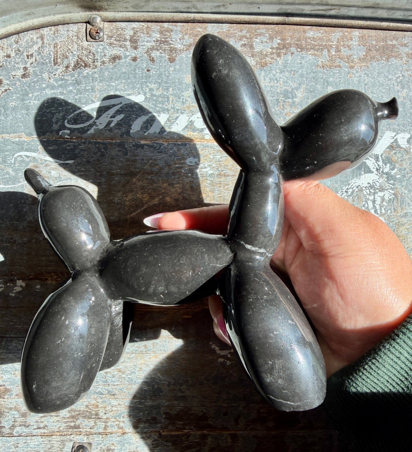 Black Marble Balloon Dog | Opt 2