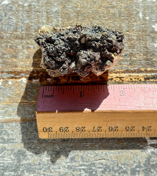 Gorgeous Dog Tooth Calcite with Rainbow Pyrite