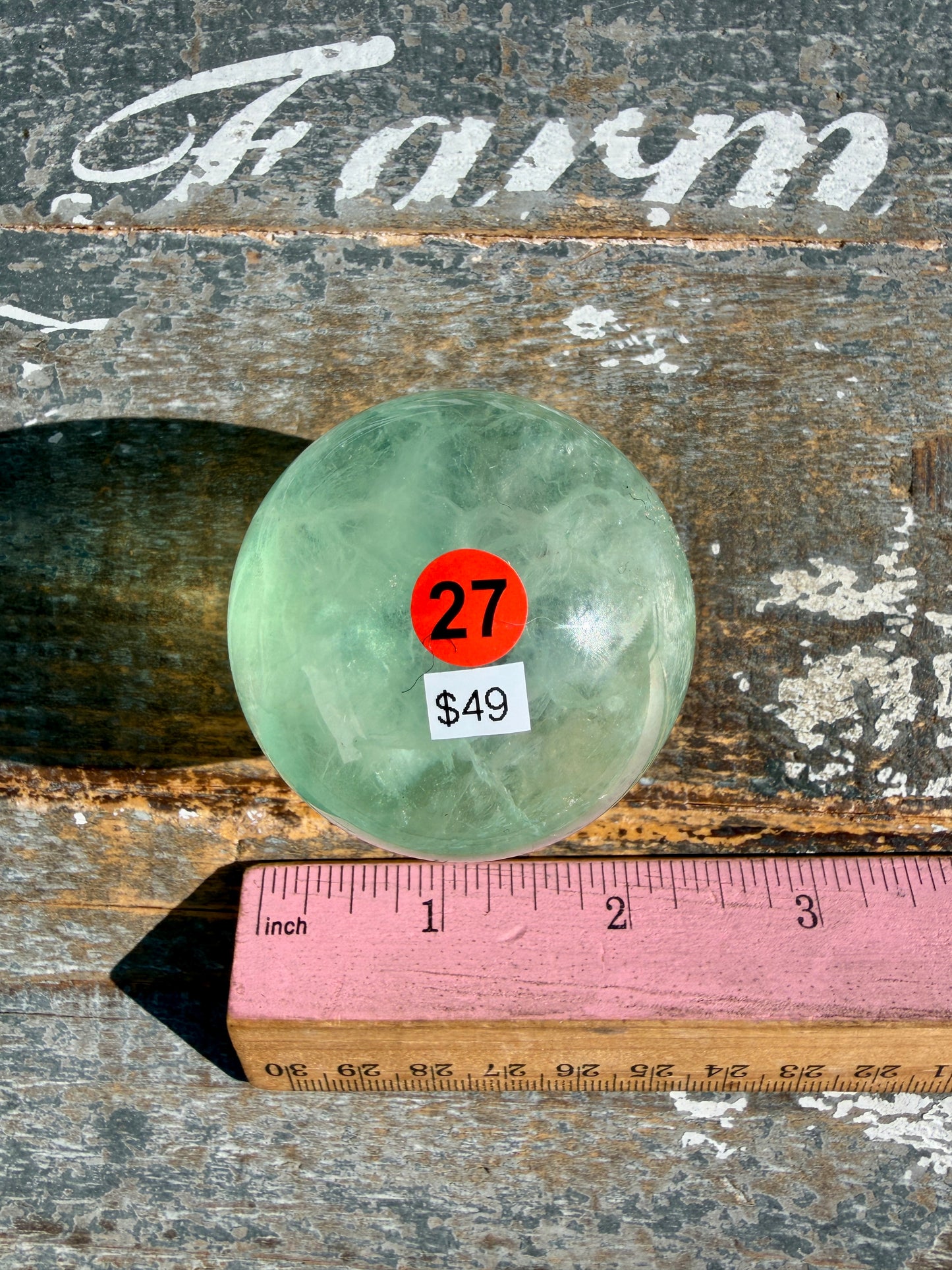 Gorgeous Stormy Water Fluorite Sphere | Opt 27