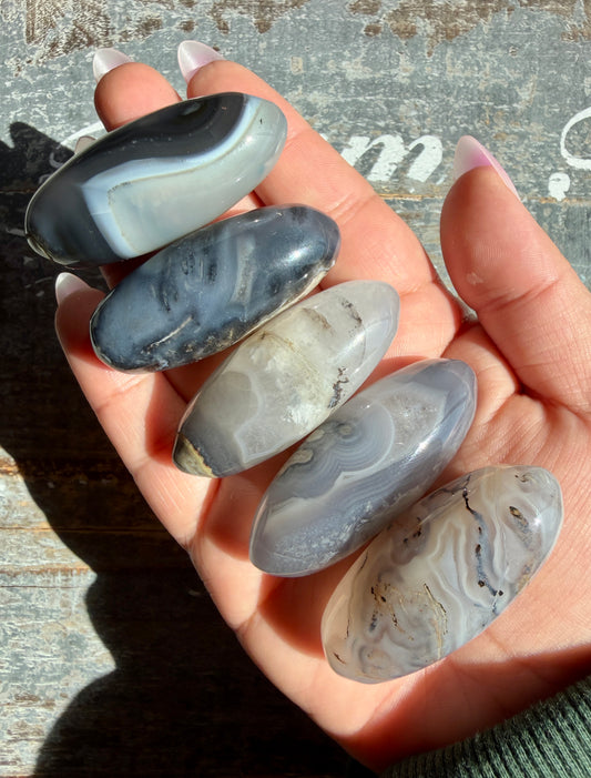 One (1) Volcano Agate Lingam | UV Reactive | Intuitively Chosen