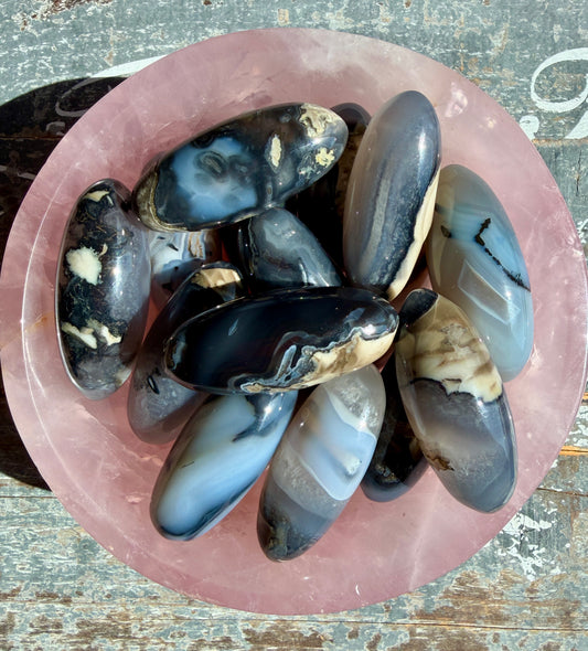 One (1) Volcano Agate Lingam | UV Reactive | Intuitively Chosen