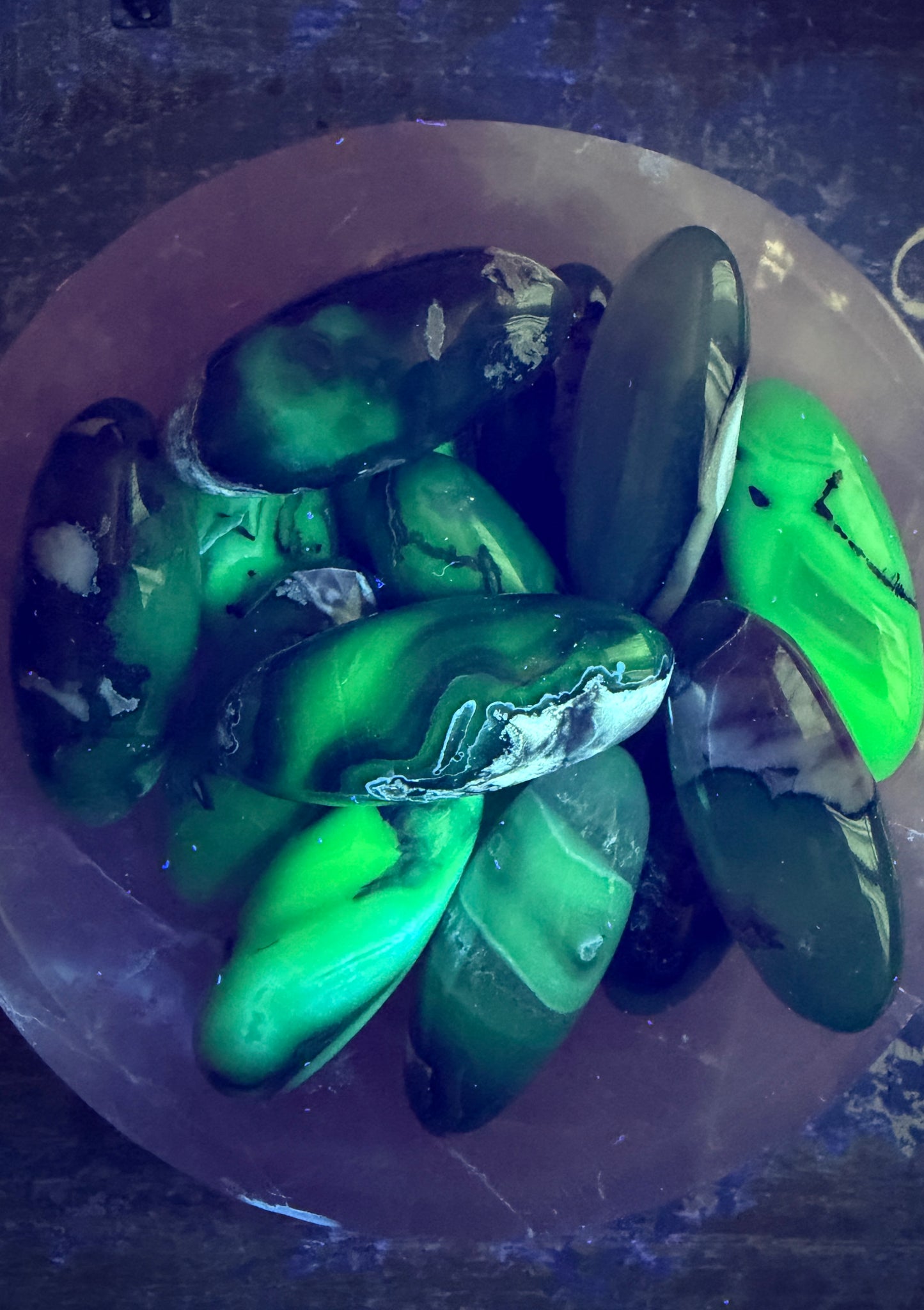 One (1) Volcano Agate Lingam | UV Reactive | Intuitively Chosen