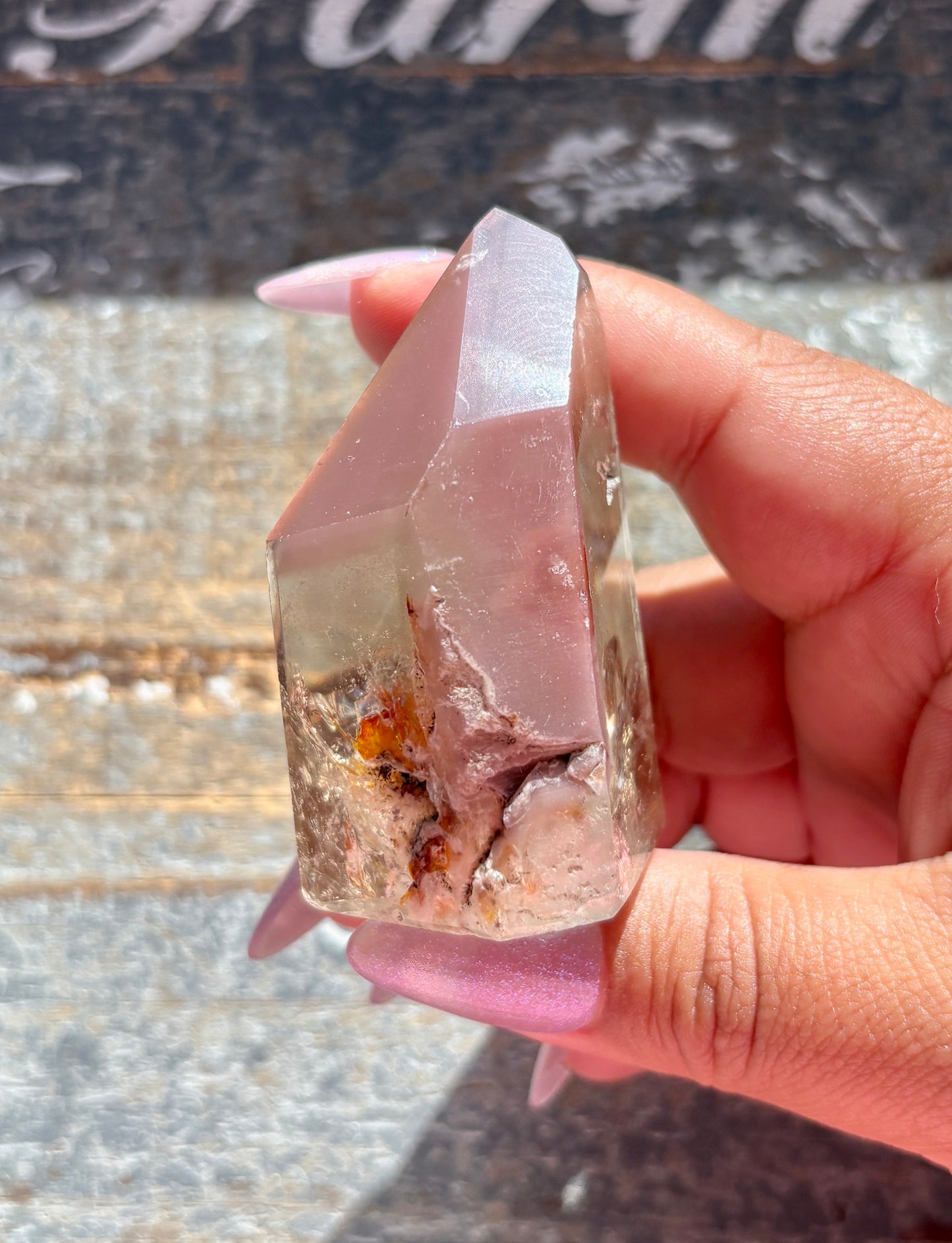 Gorgeous Pink Lithium Citrine Tower from Brazil *RARE FIND*