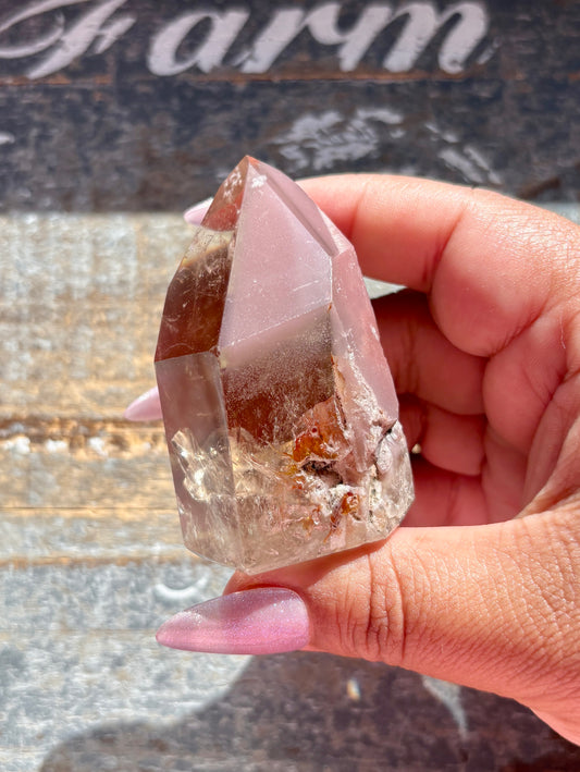 Gorgeous Pink Lithium Citrine Tower from Brazil *RARE FIND*