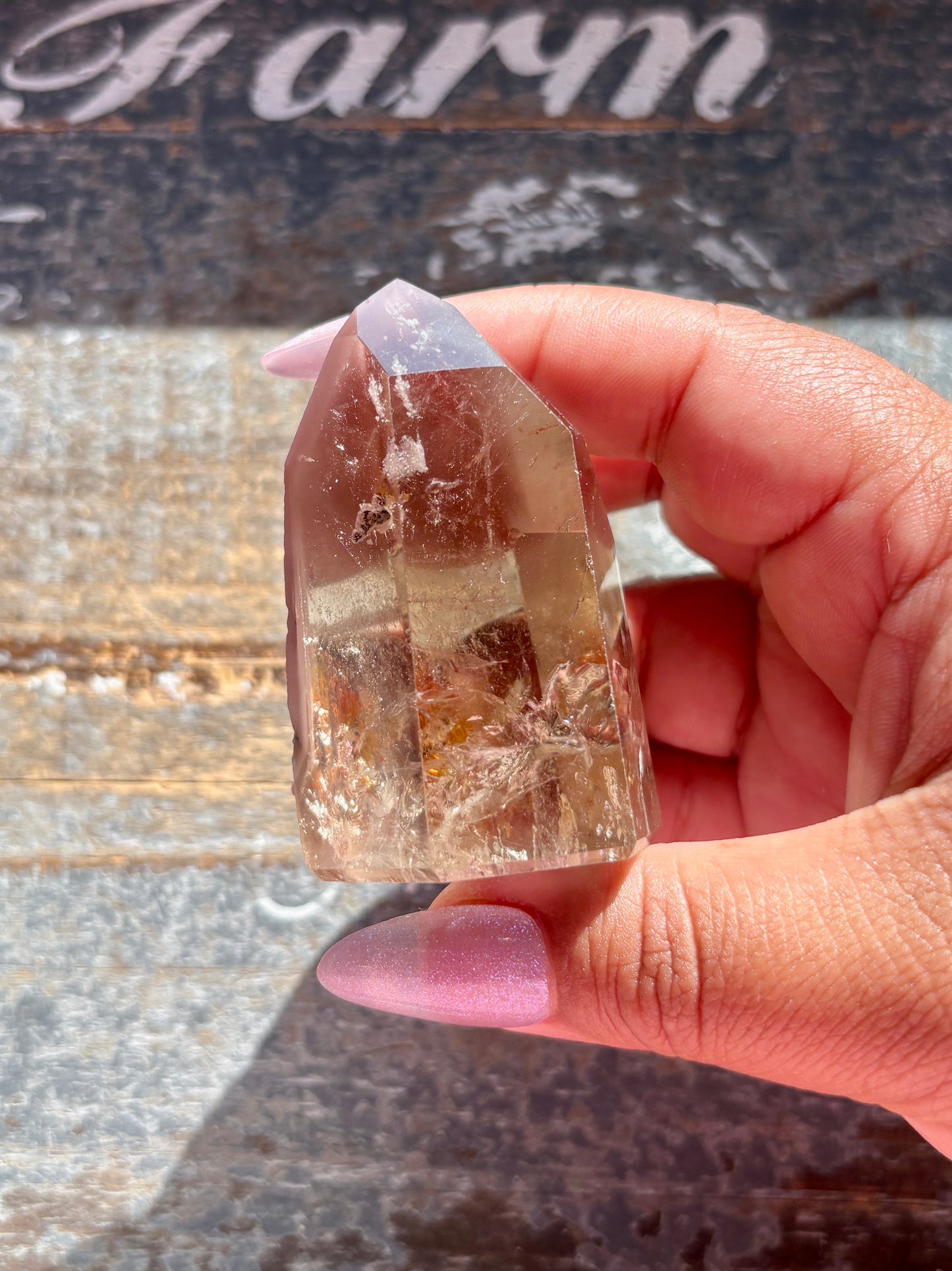 Gorgeous Pink Lithium Citrine Tower from Brazil *RARE FIND*