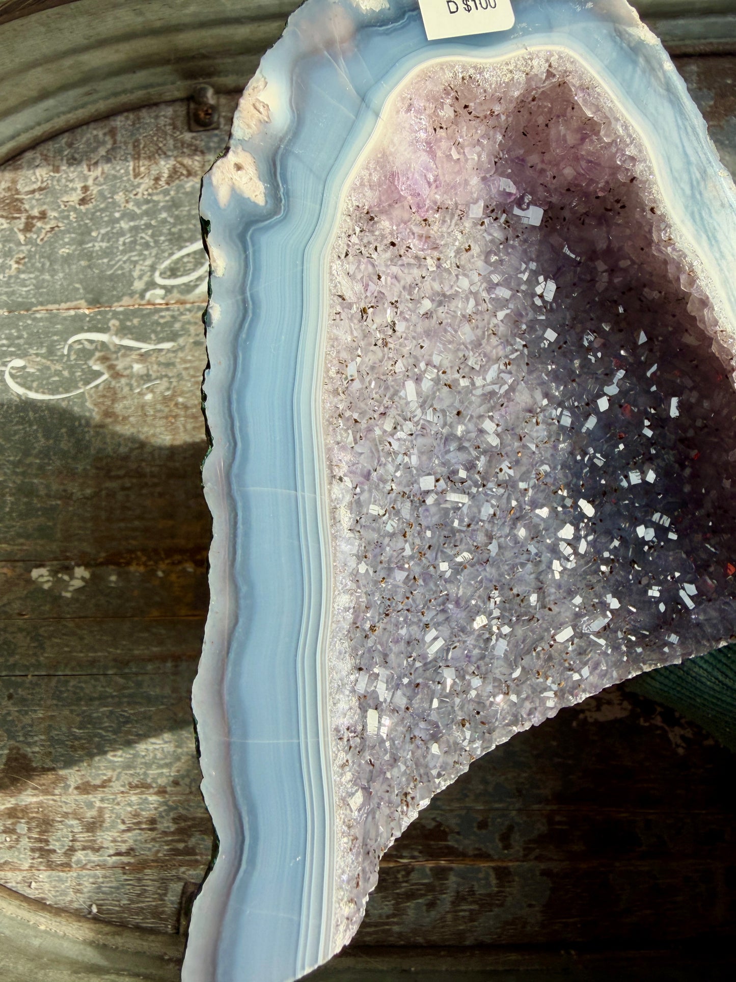 Gorgeous Amethyst Cathedral with Blue Lace Banding from Brazil