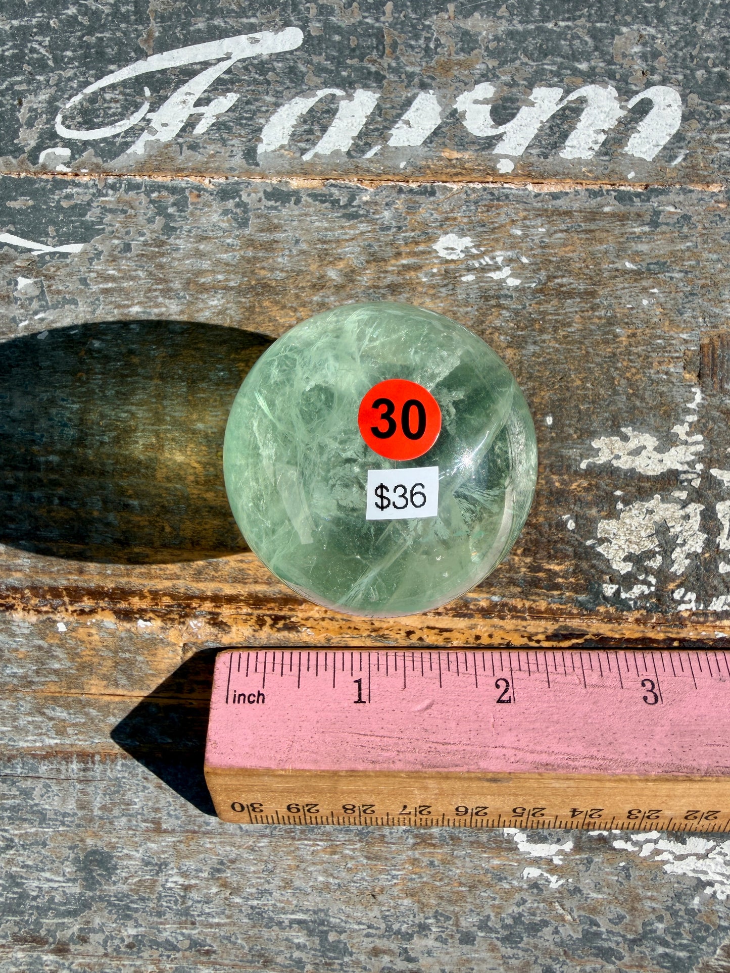 Gorgeous Stormy Water Fluorite Sphere | Opt 30