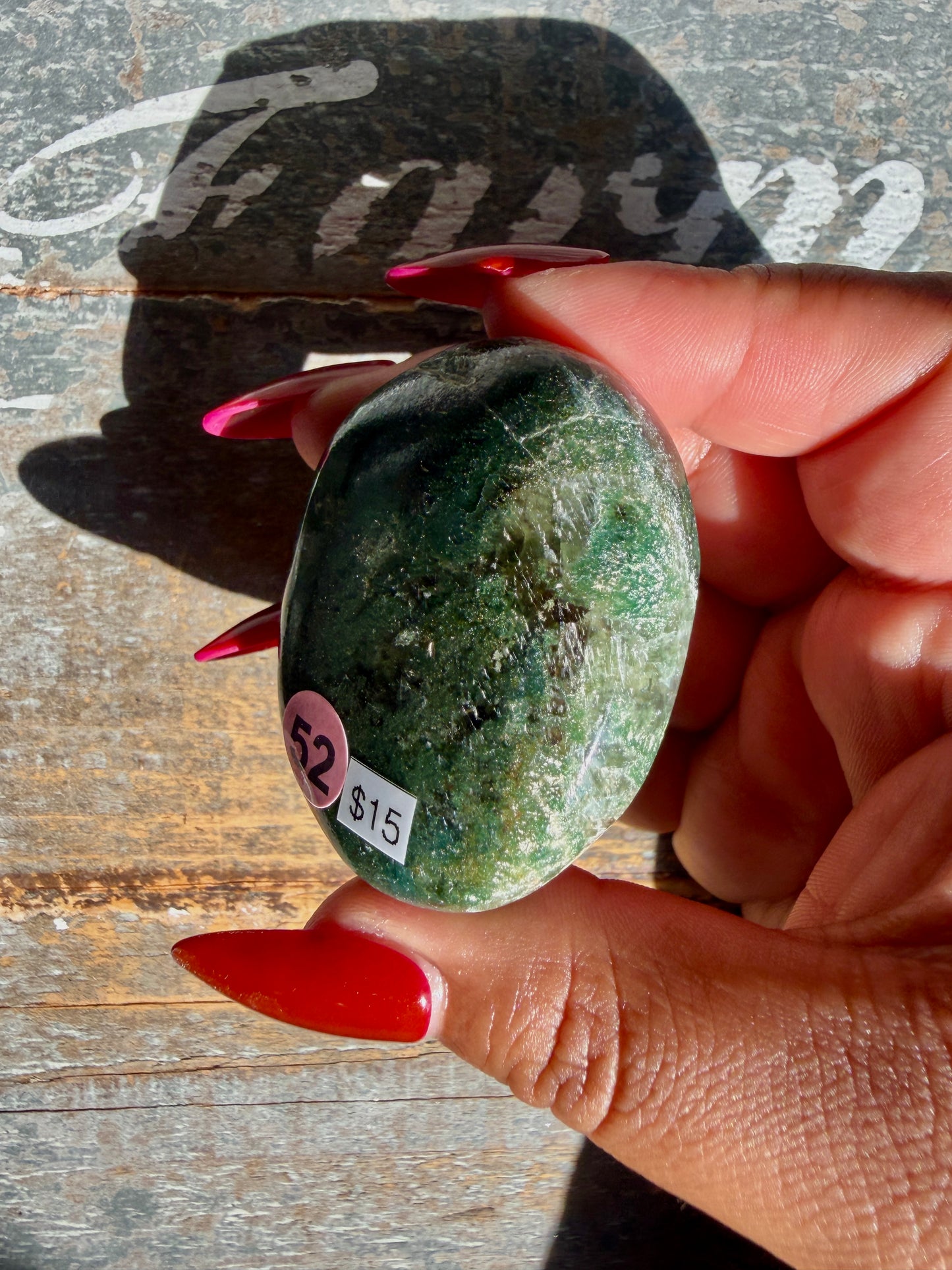 Gorgeous Optical Calcite + Moss Agate Combo Mineral Palm Stone | India | Opt 52