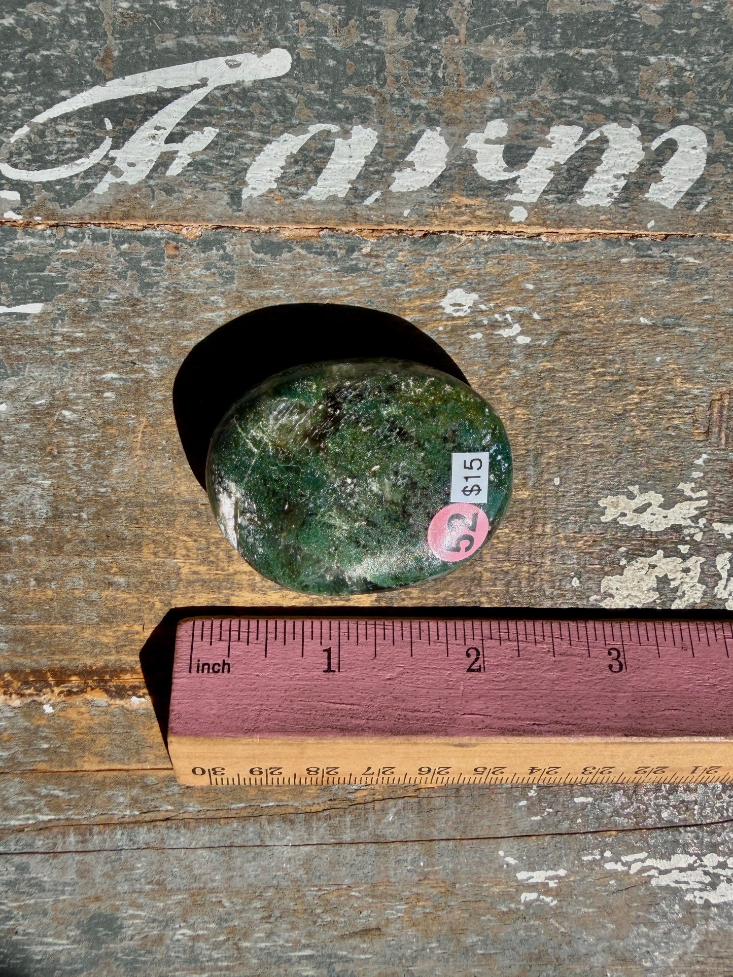 Gorgeous Optical Calcite + Moss Agate Combo Mineral Palm Stone | India | Opt 52