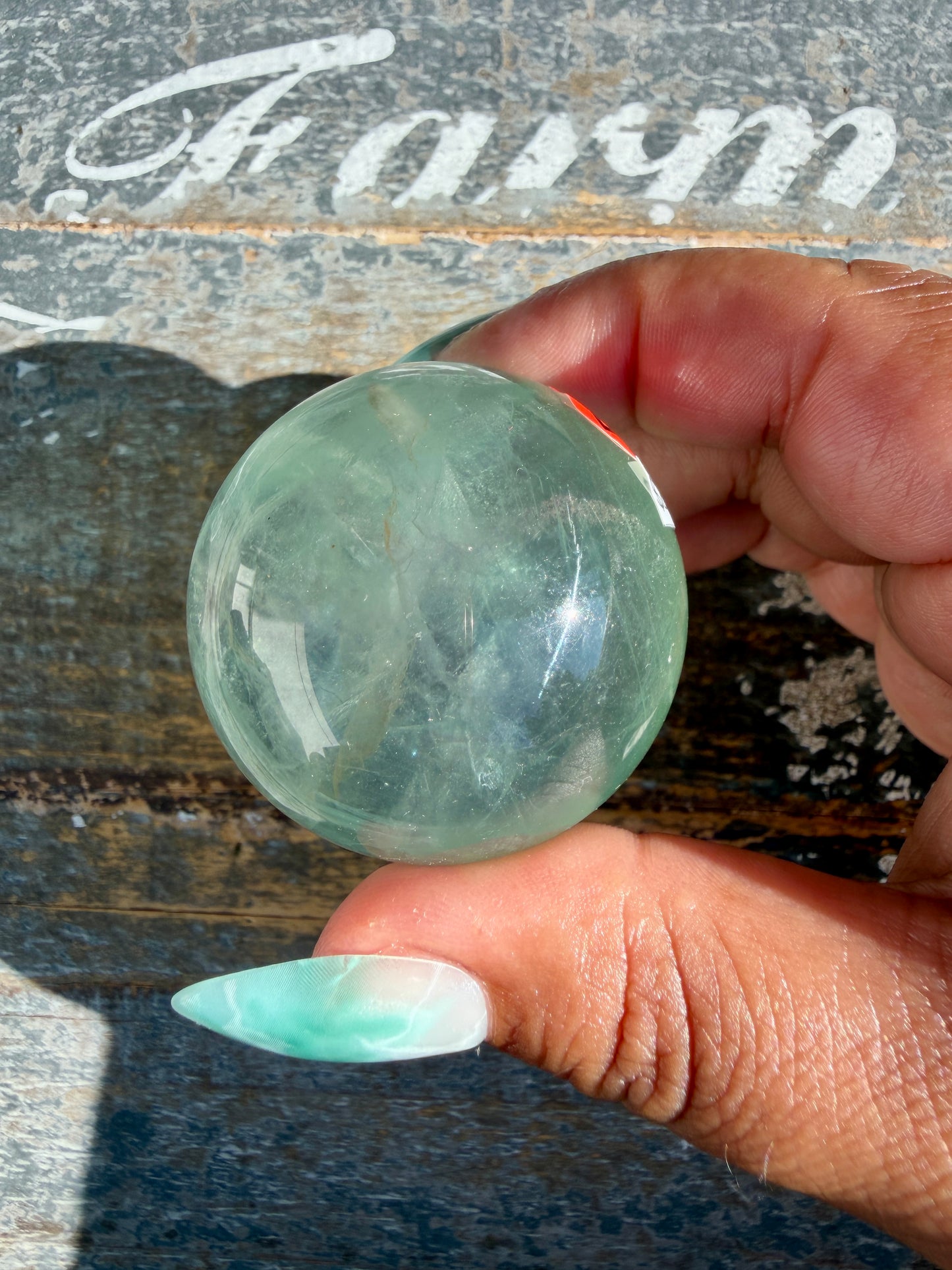 Gorgeous Stormy Water Fluorite Sphere | Opt 29