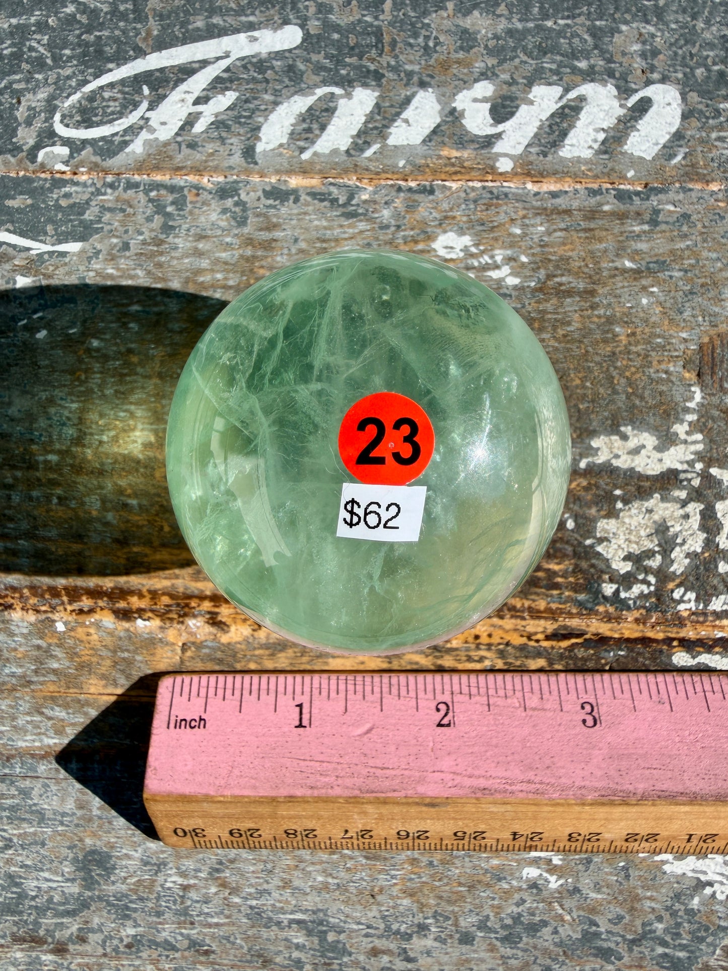 Gorgeous Stormy Water Fluorite Sphere | Opt 23