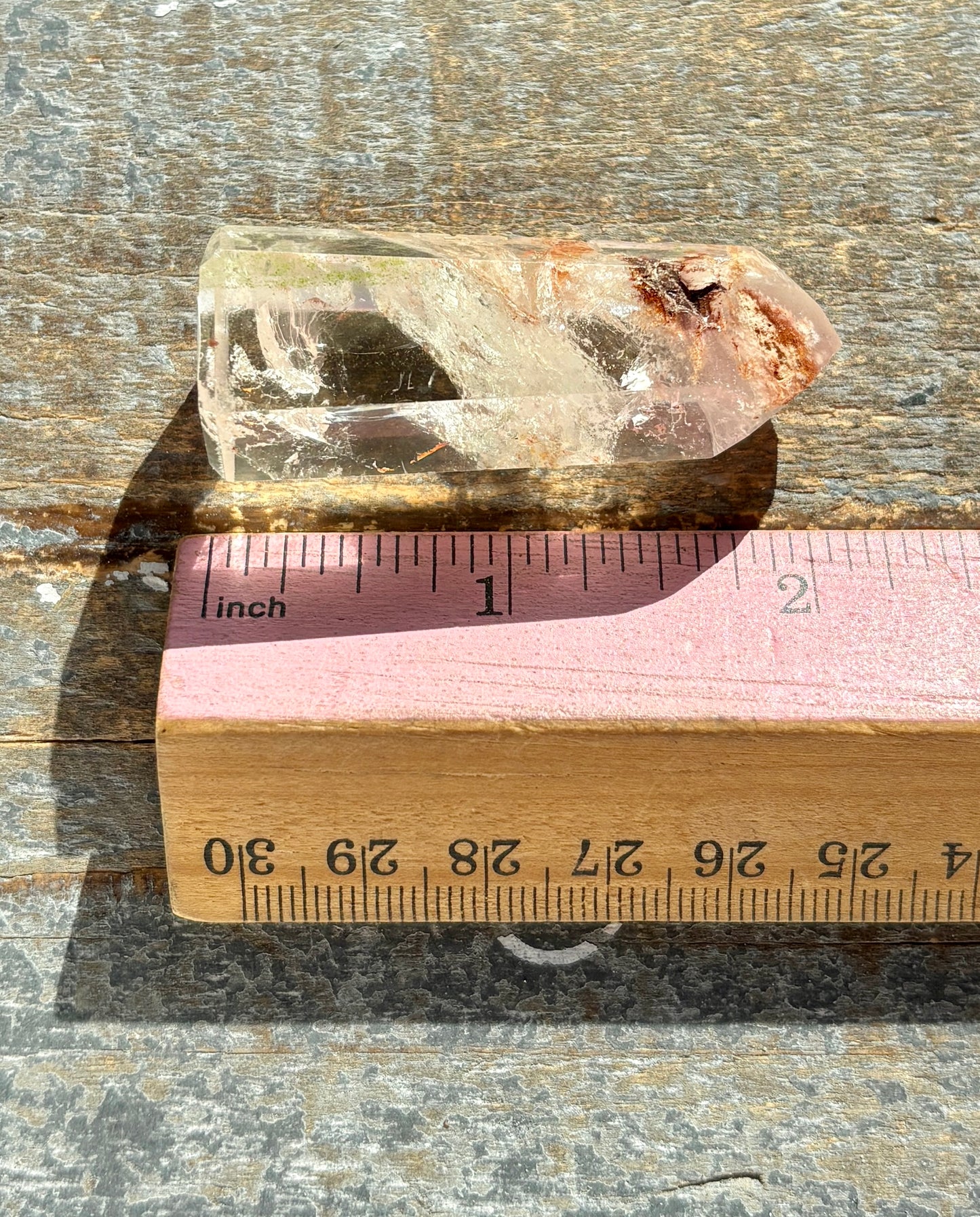 Gorgeous Pink Lithium + Garden Quartz Tower from Brazil *RARE FIND