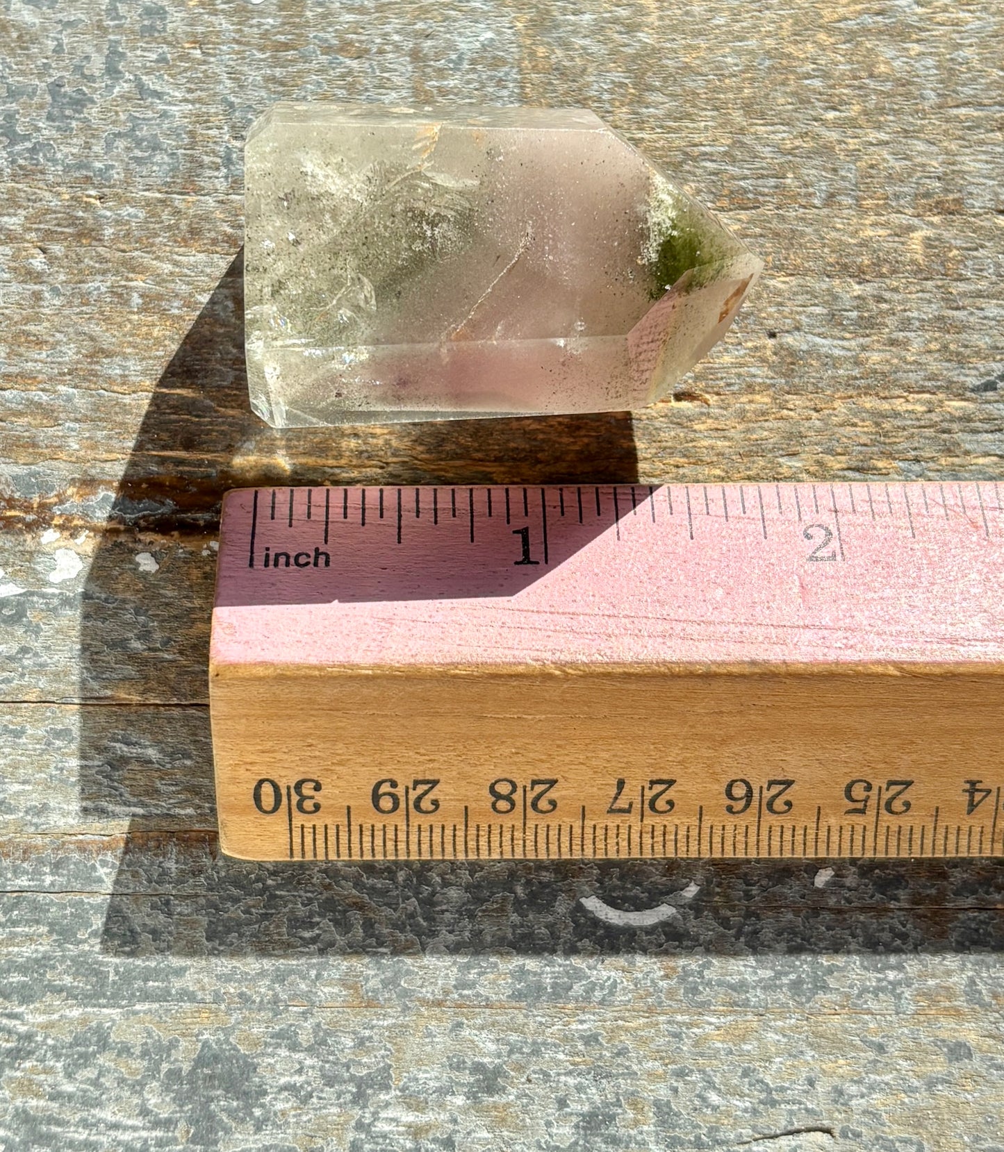 Gorgeous Pink Lithium + Garden Quartz Tower from Brazil *RARE FIND