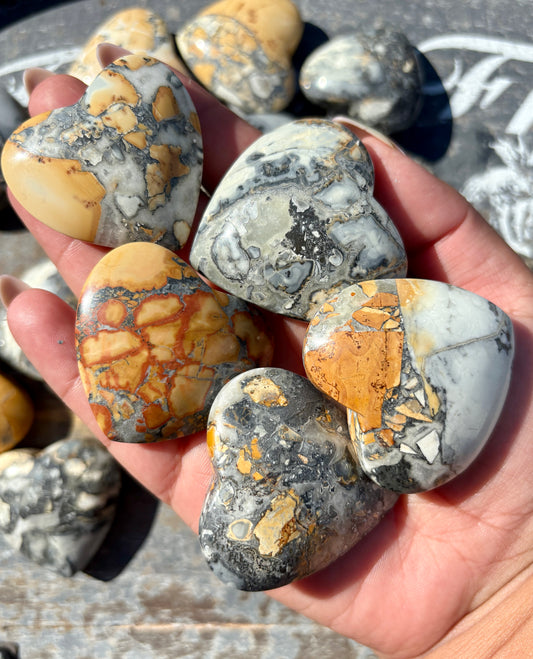 One (1) Maligano Jasper Heart | Intuitley Chosen