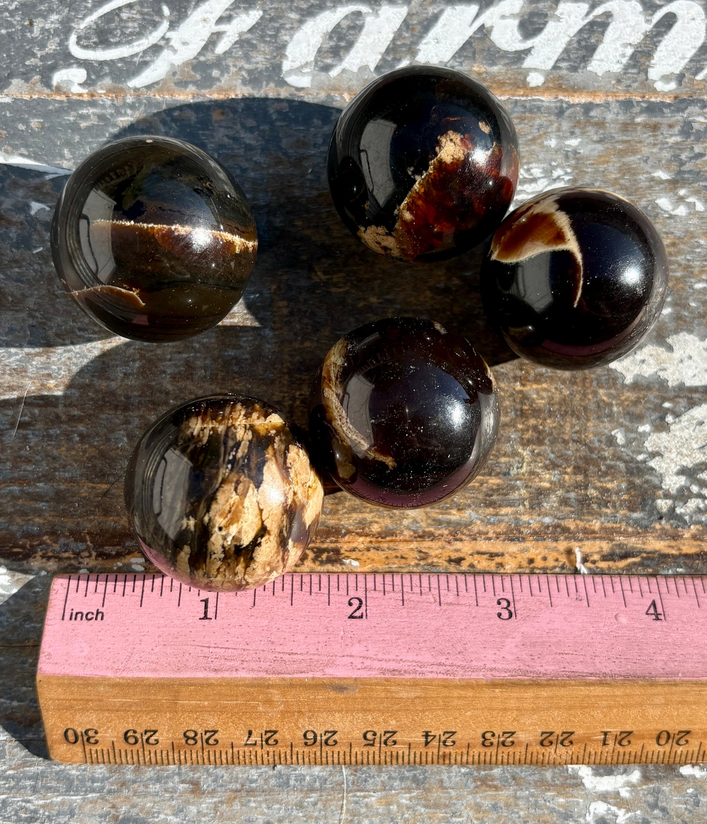 One (1) UV Reactive Small Blue Amber Sphere from Indonesia |30mm | Intuitively Chosen