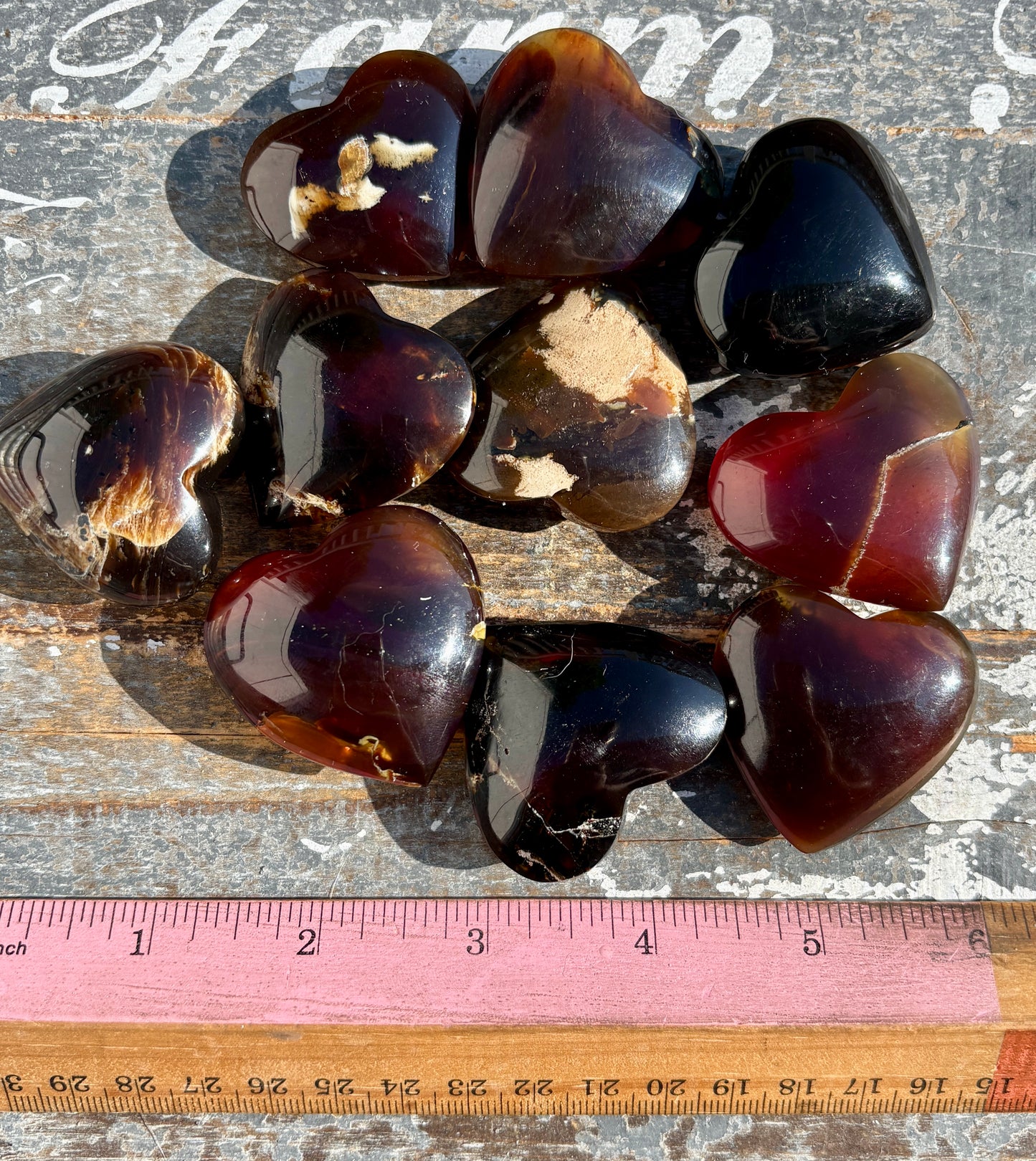 One (1) UV Reactive Small Blue Amber Heart from Indonesia | Intuitively Chosen