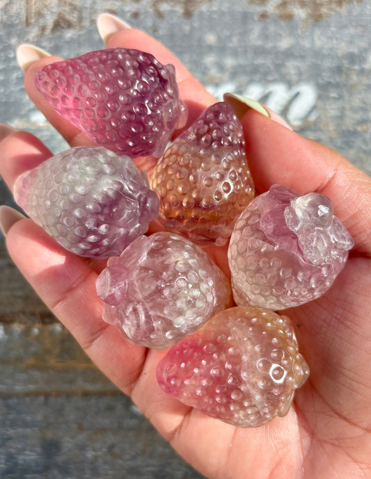 One (1) Candy Fluorite Strawberry | Intuitively Chosen