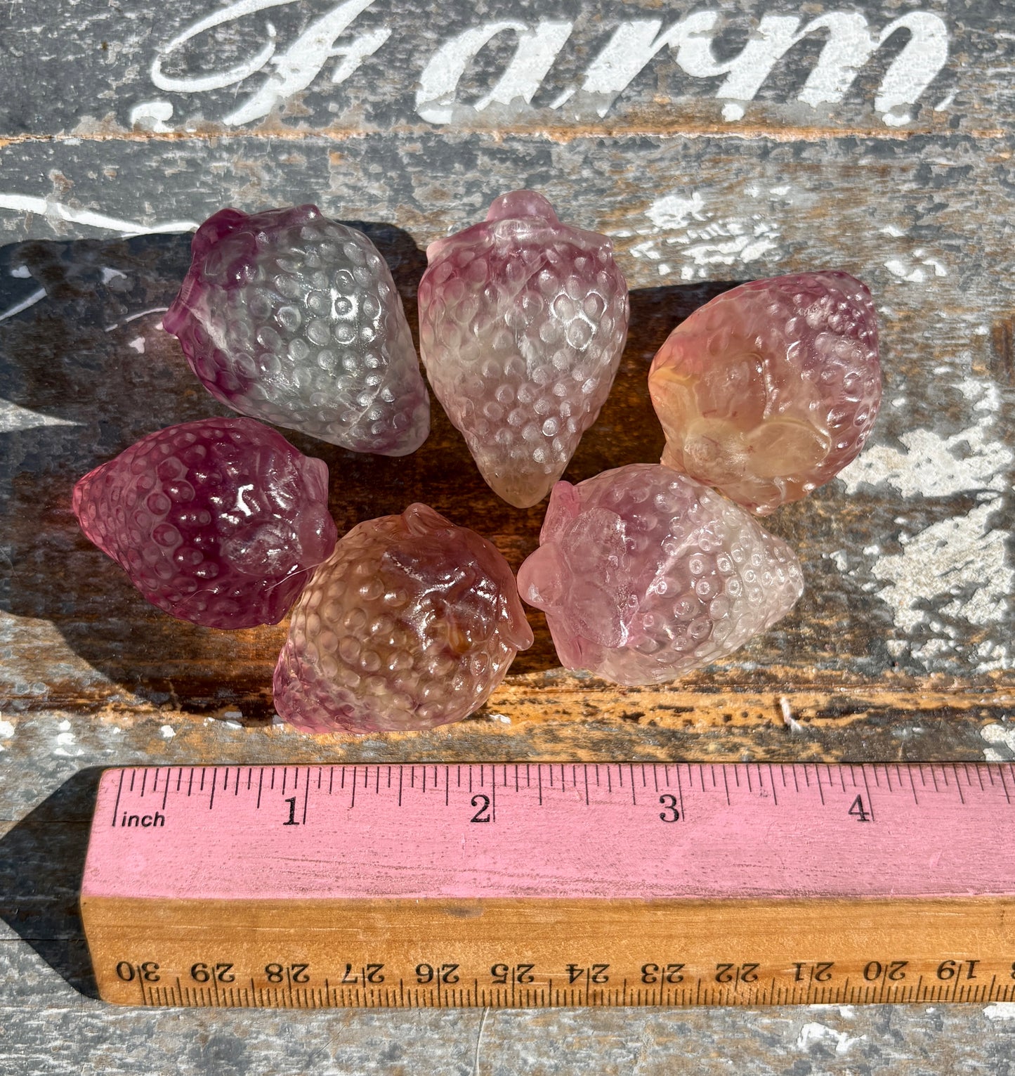 One (1) Candy Fluorite Strawberry | Intuitively Chosen