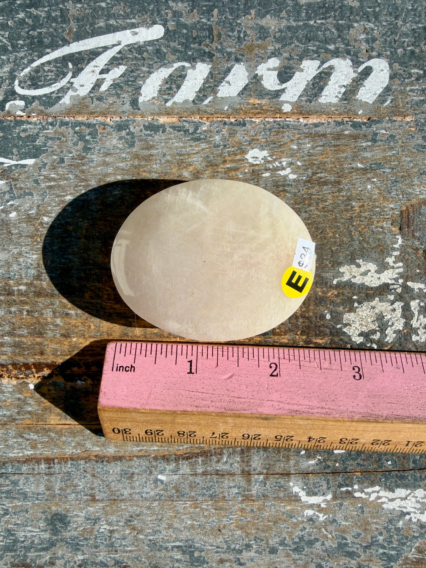 Gorgeous Blue Flash White Moonstone Palm Stone | India | Opt E