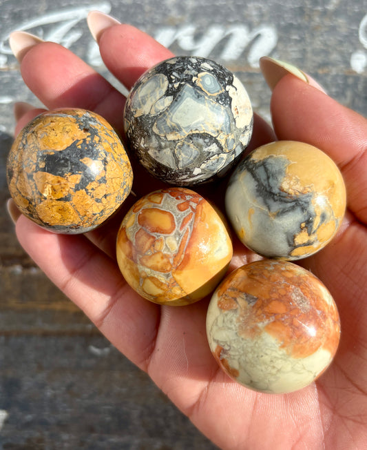One (1) Maligano Jasper Small Sphere | 30mm | Intuitley Chosen