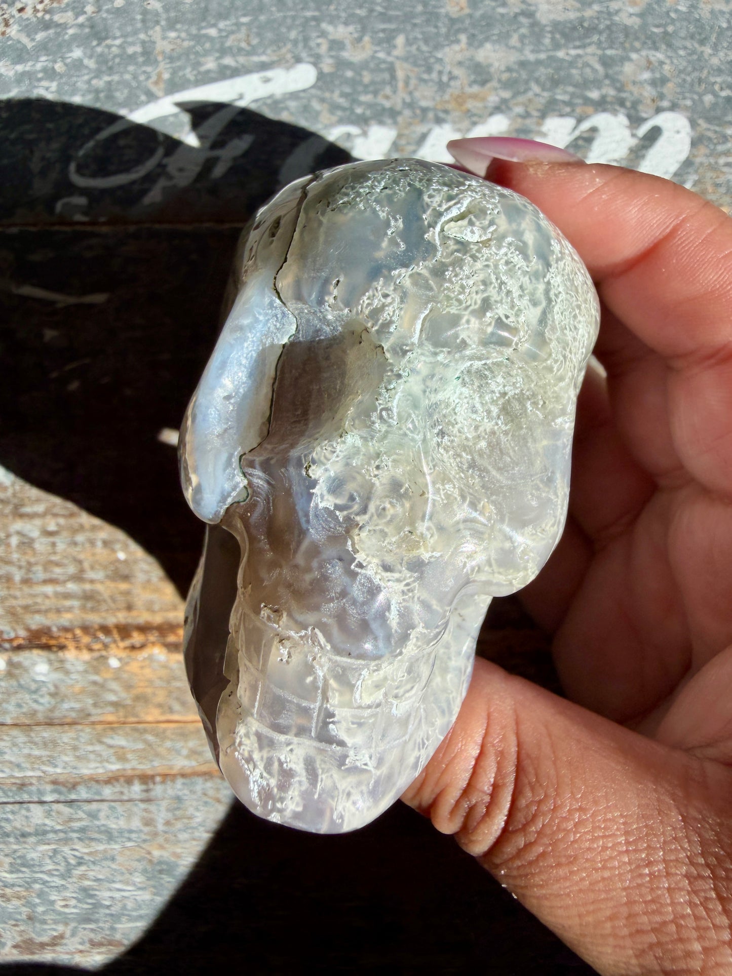 Moss Agate Skull | Opt O