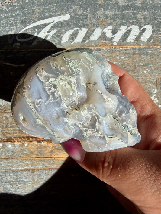 Moss Agate Skull | Opt O