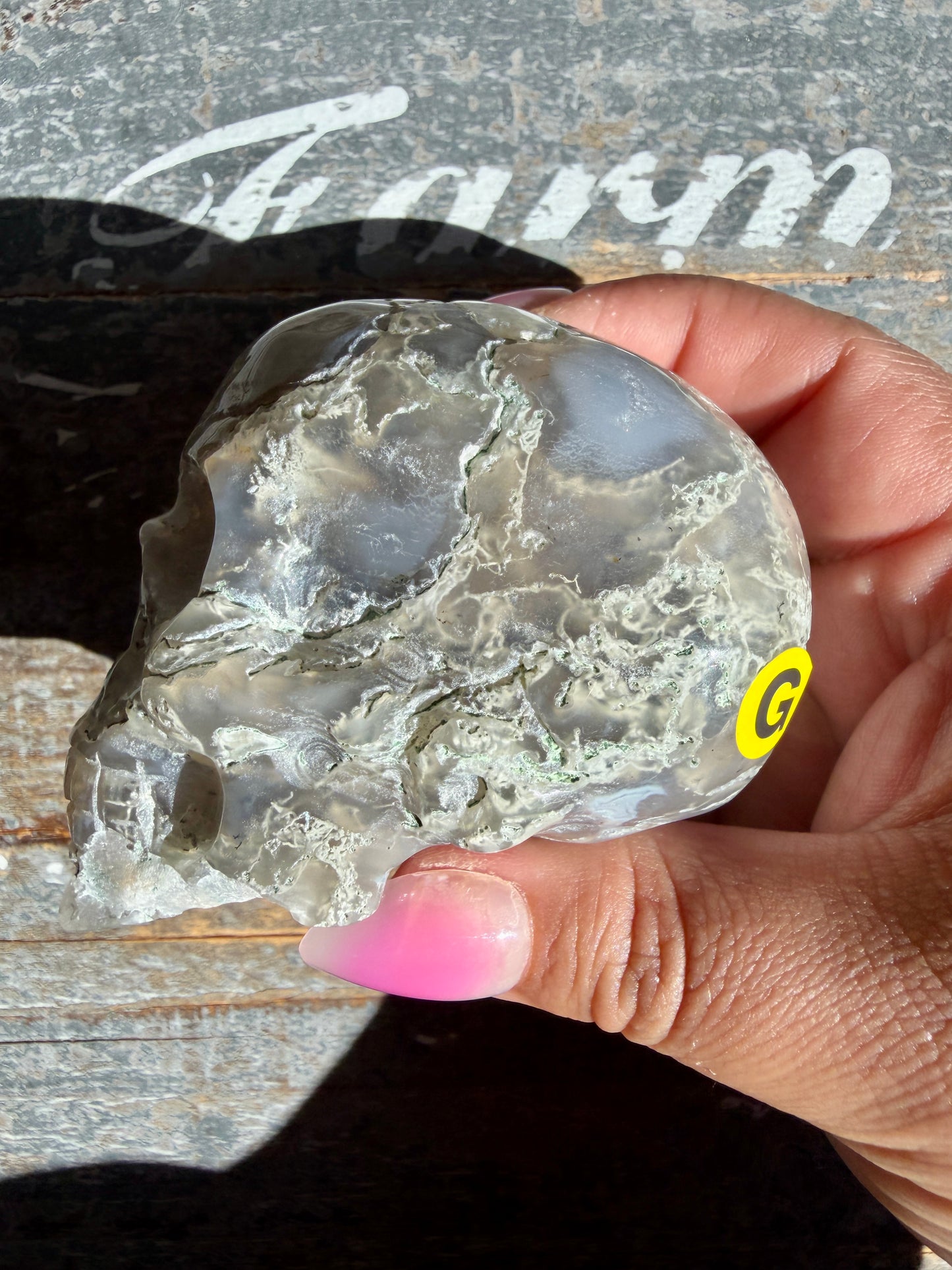 Moss Agate Skull | Opt G