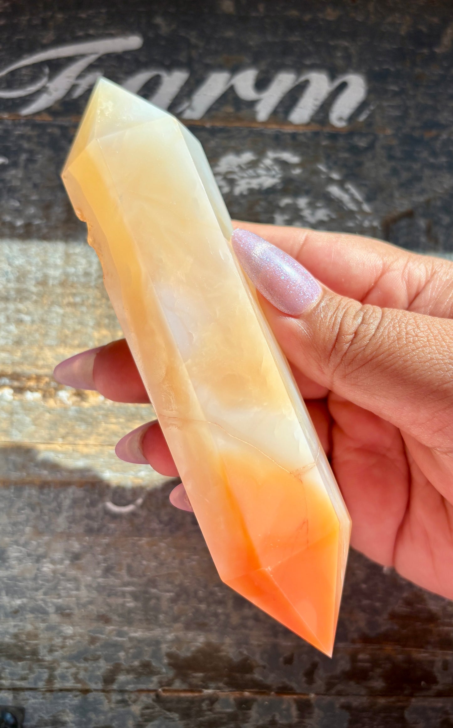 Gorgeous Carnelian Wand from Madagascar