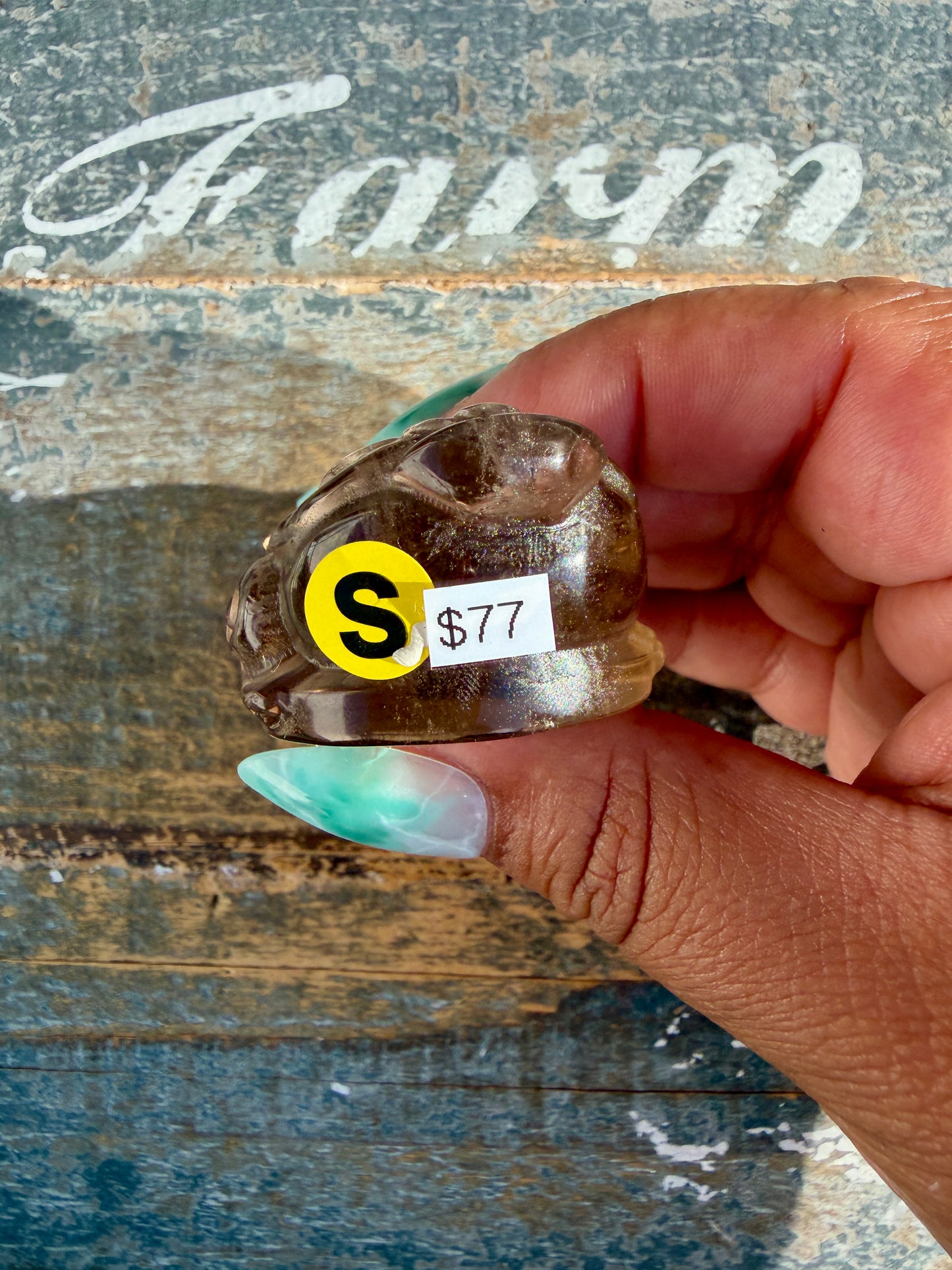 Gorgeous Dark Smokey Quartz Money Toad | Opt S
