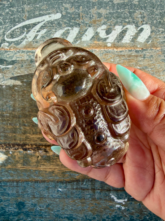 Gorgeous Dark Smokey Quartz Money Toad | Opt Z