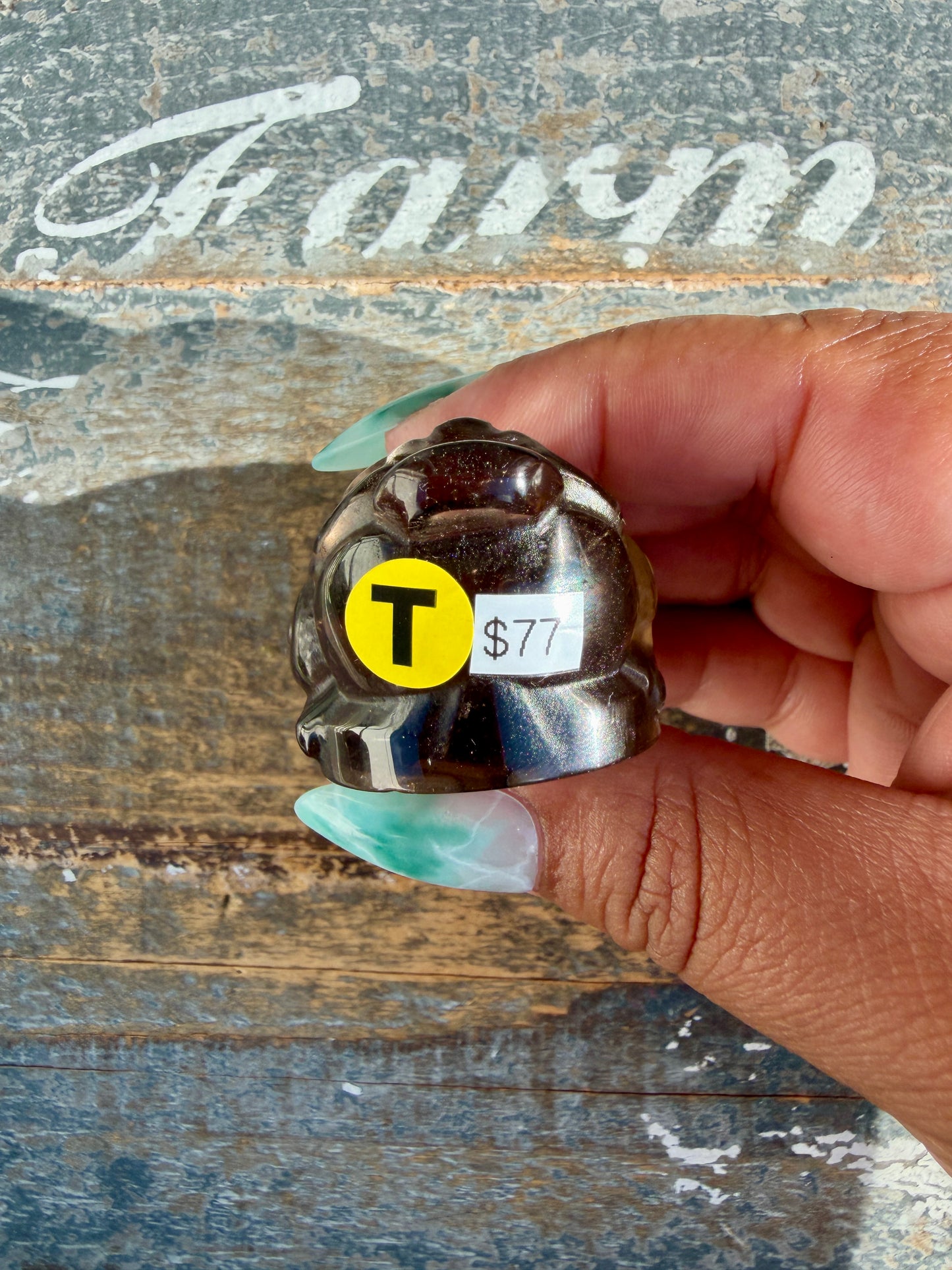 Gorgeous Dark Smokey Quartz Money Toad | Opt T