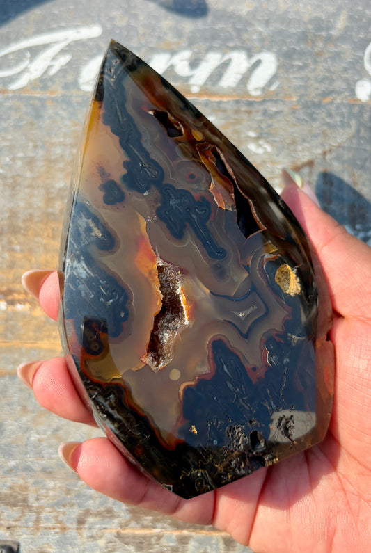 Gorgeous Banded Agate Flame | Opt M