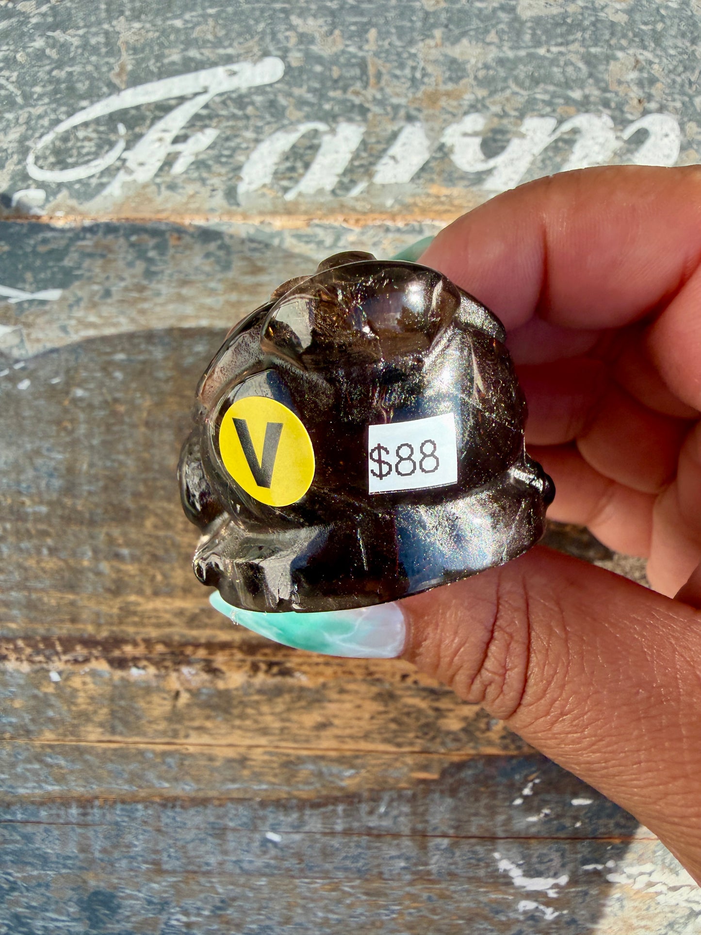Gorgeous Dark Smokey Quartz Money Toad | Opt V