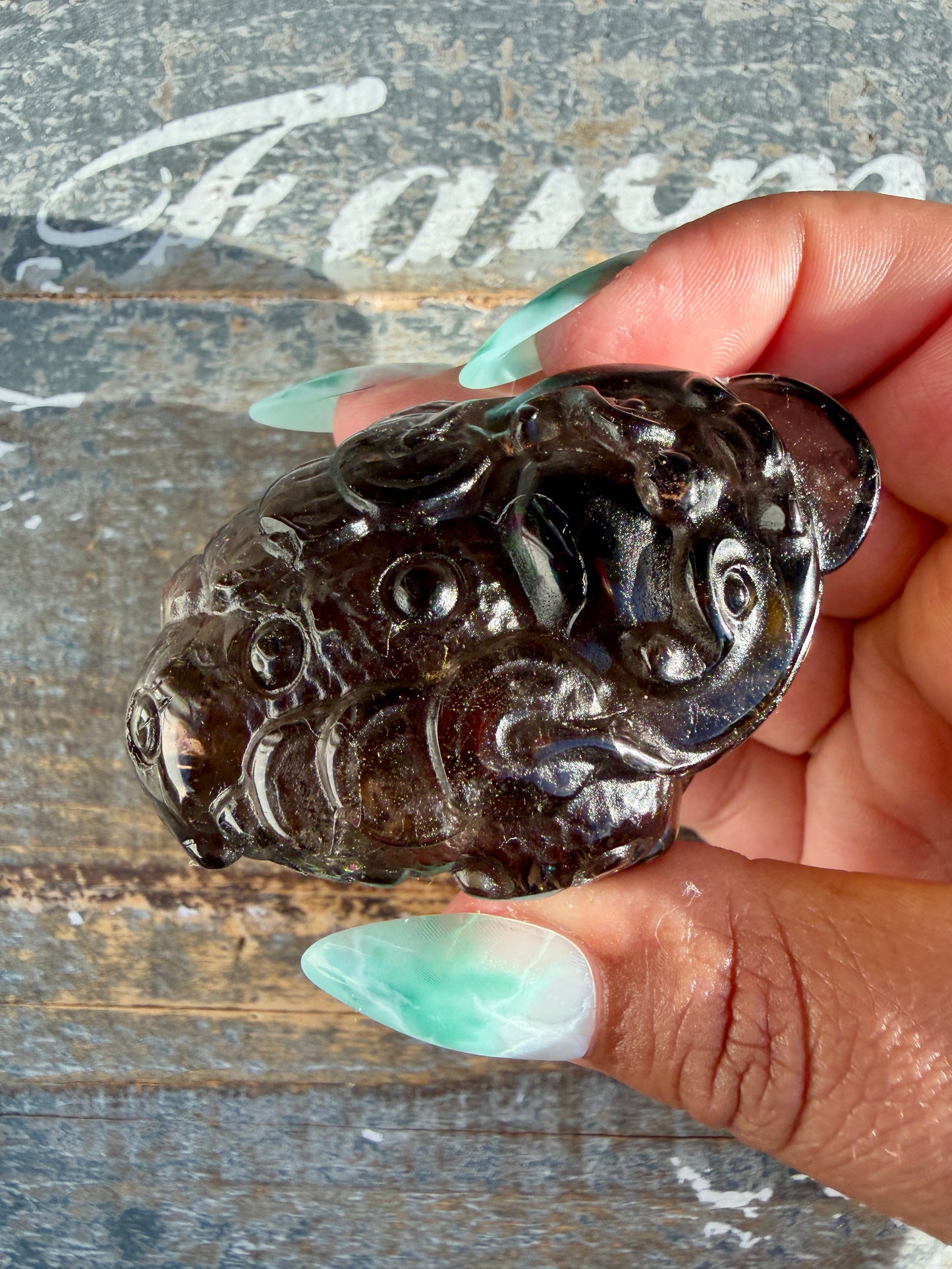 Gorgeous Dark Smokey Quartz Money Toad | Opt V