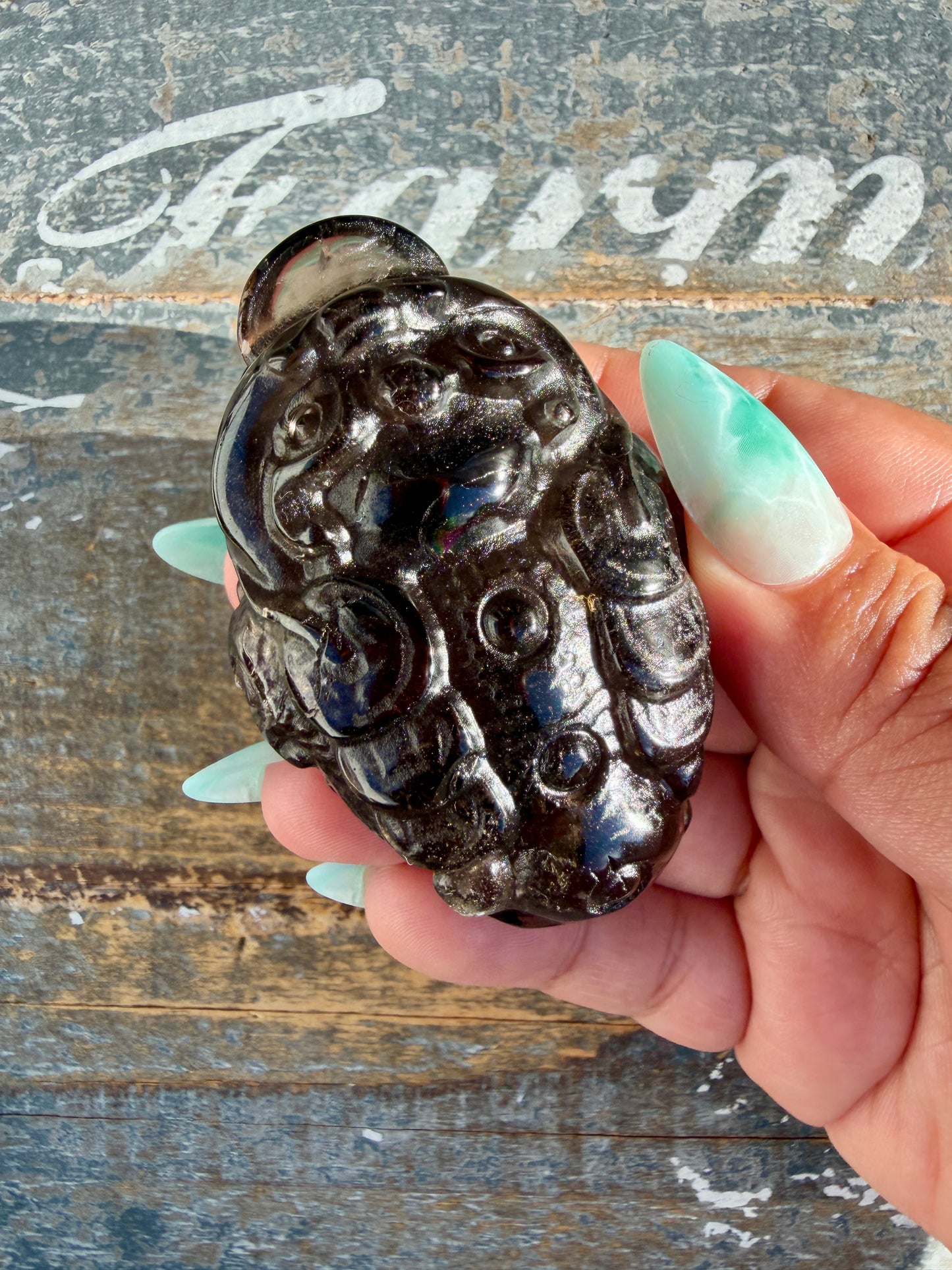 Gorgeous Dark Smokey Quartz Money Toad | Opt V