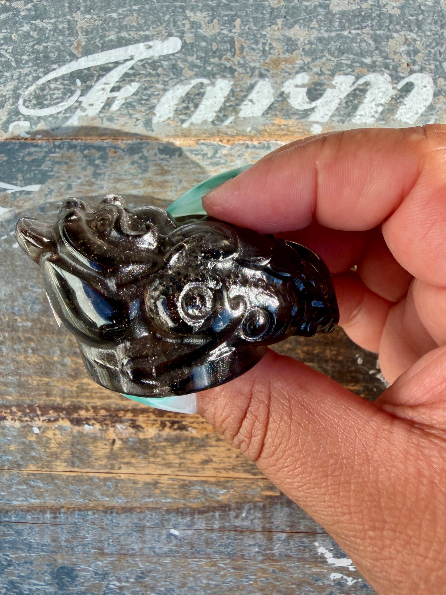 Gorgeous Dark Smokey Quartz Money Toad | Opt V