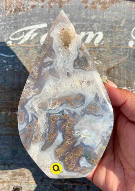 Gorgeous Moss Agate Flame | Opt Q
