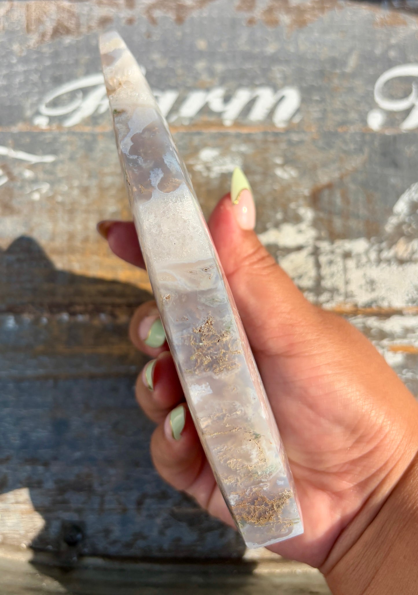 Gorgeous Moss Agate Flame | Opt Q