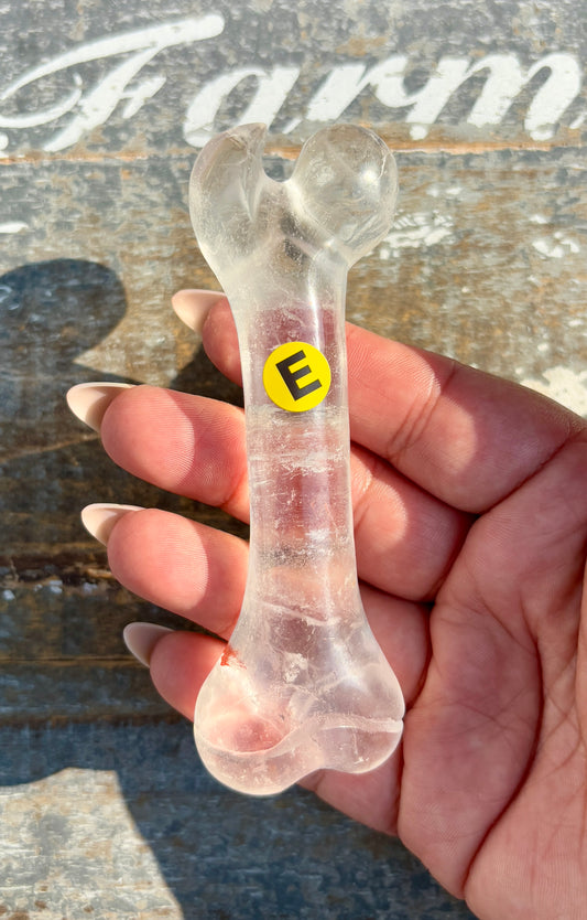 Clear Quartz Bone | Hand Carved | Opt E