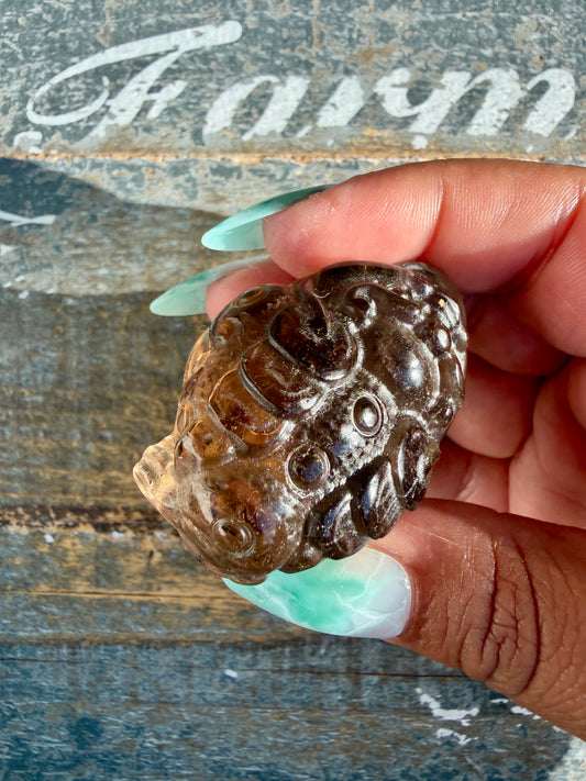 Gorgeous Dark Smokey Quartz Money Toad | Opt Y