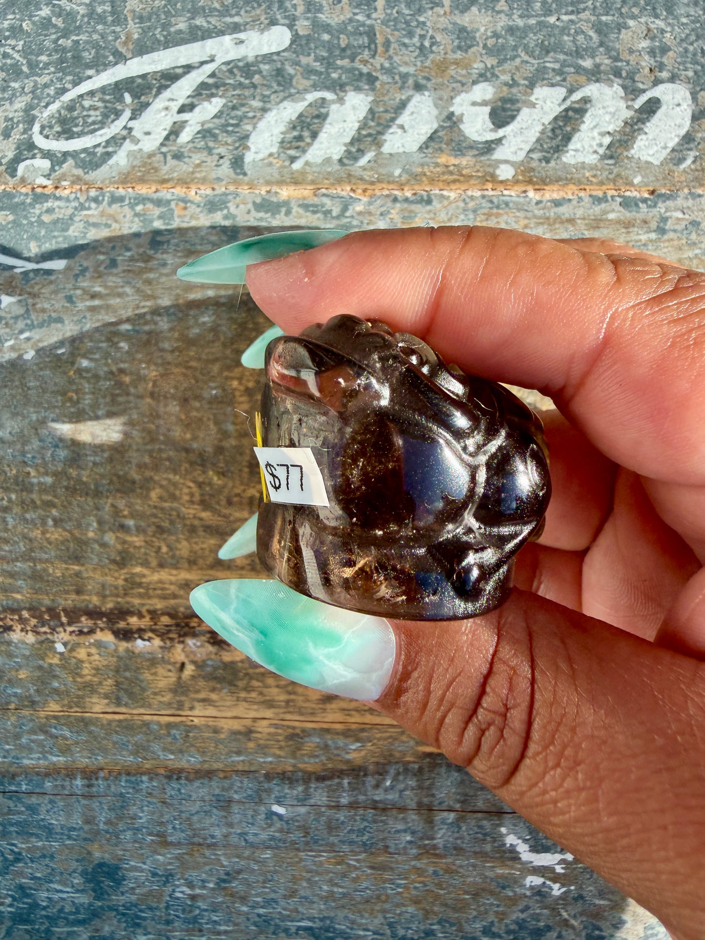 Gorgeous Dark Smokey Quartz Money Toad | Opt Y